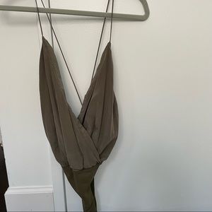 Alicia + Olivia Plunging Bodysuit Side M